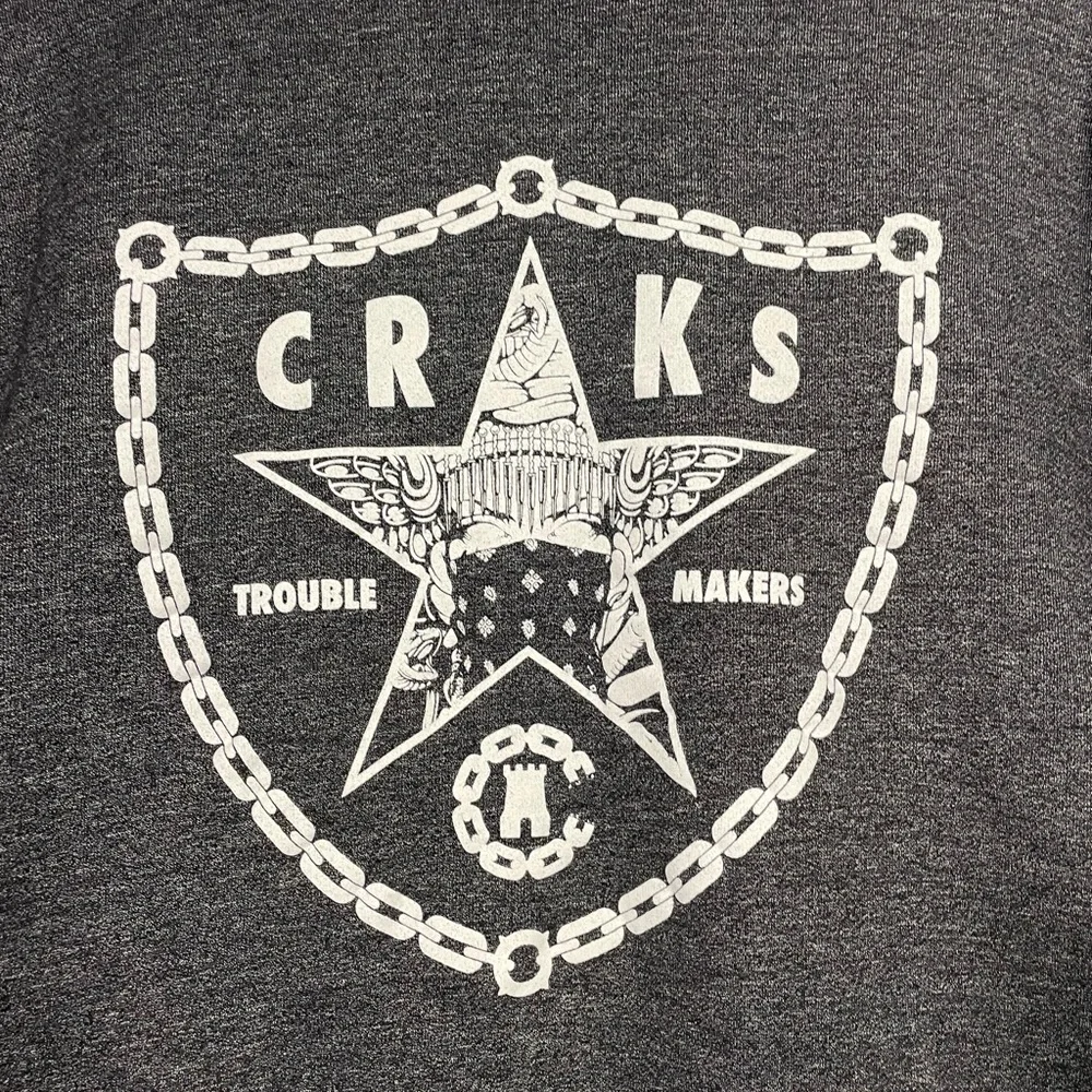 Crooks & Castles heather grey crew neck graphic sweatshirt sz XL